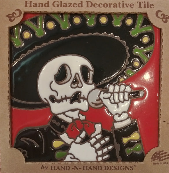 Mariachi Singer Day of the Dead Decorative Tile