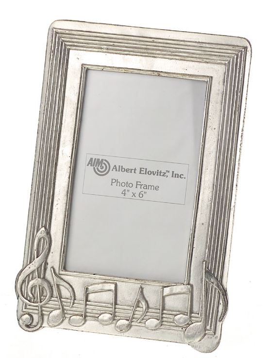 Music Staff Picture Frame Pewter
