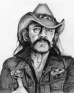 Drawing of Lemmy from Motorhead