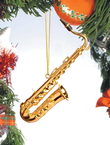 Tenor Sax Ornament in Brass