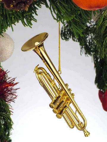 Trumpet Ornament in Gold