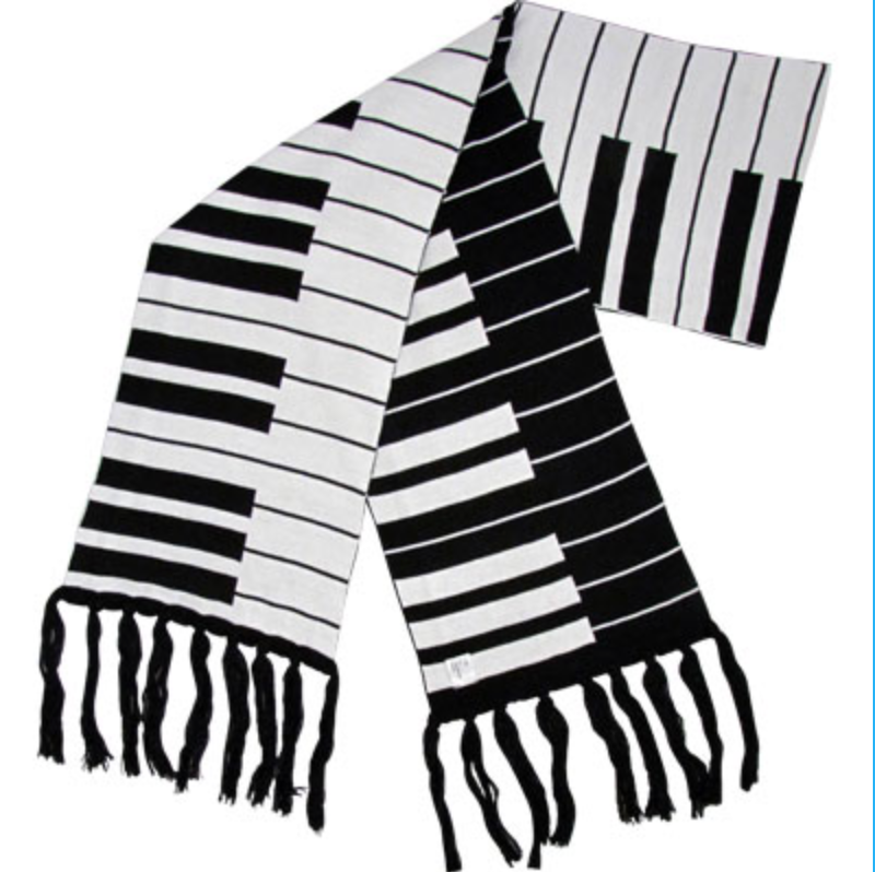 Knit piano key scarf