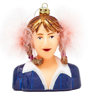 Britney Spears Bust Glass Ornament