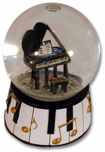 Piano snowglobe music box 