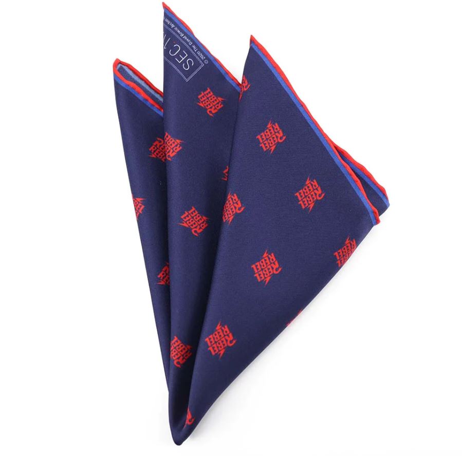 Bowie Rebel Rebel Pocket Square folded 