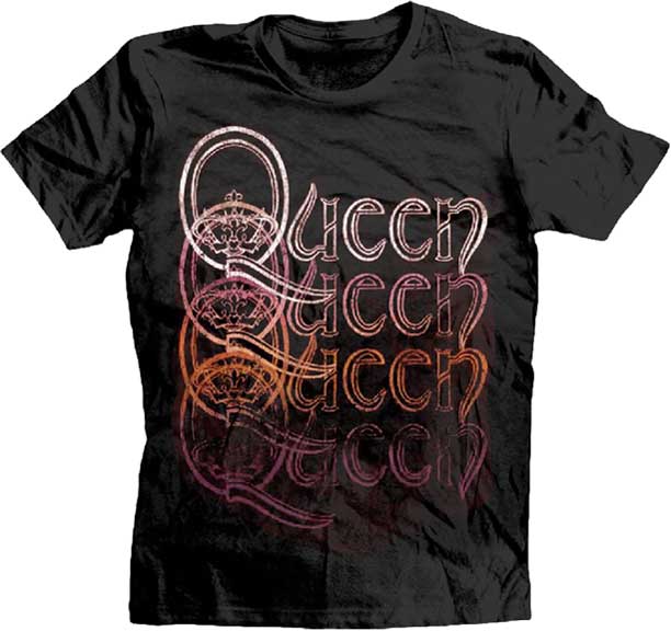 Queen Ombre Logo Black T-Shirt 