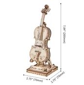 Cello 3D Wooden Puzzle dimensions