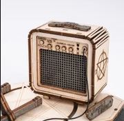 Electric Guitar 3D Wooden Puzzle amp close up